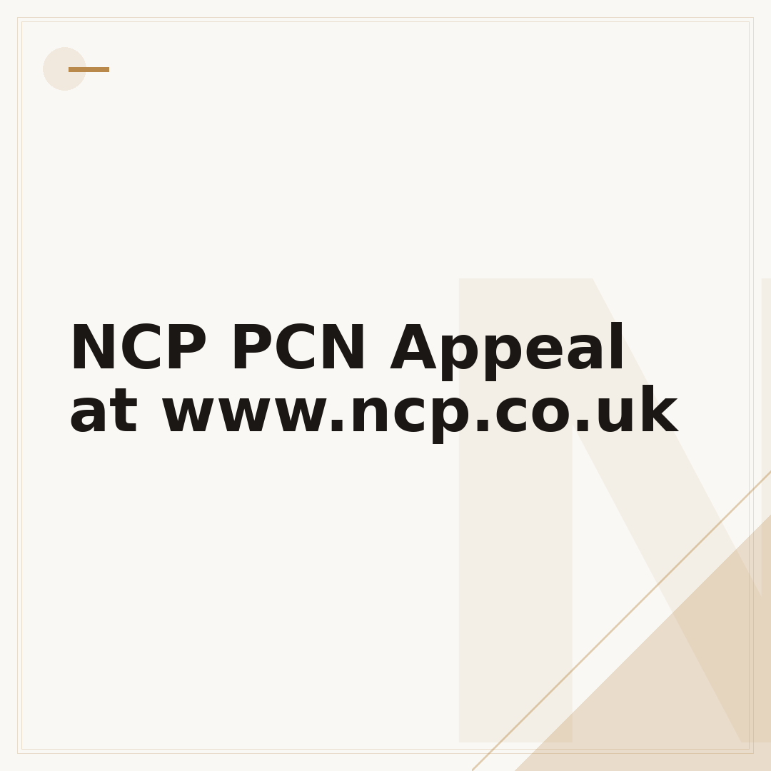 NCP PCN Appeal at www.ncp.co.uk