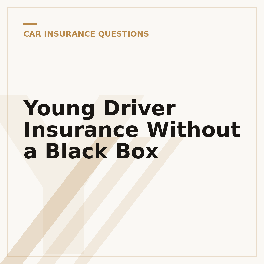 Young Driver Insurance Without a Black Box