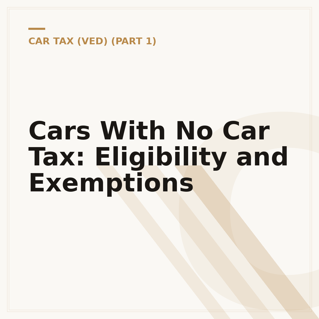 Cars With No Car Tax: Eligibility and Exemptions