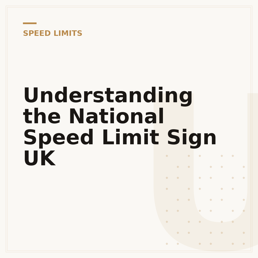 Understanding the National Speed Limit Sign UK