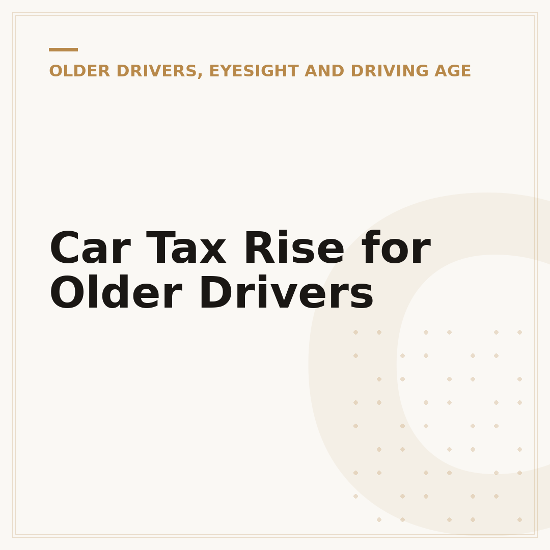 Car Tax Rise for Older Drivers
