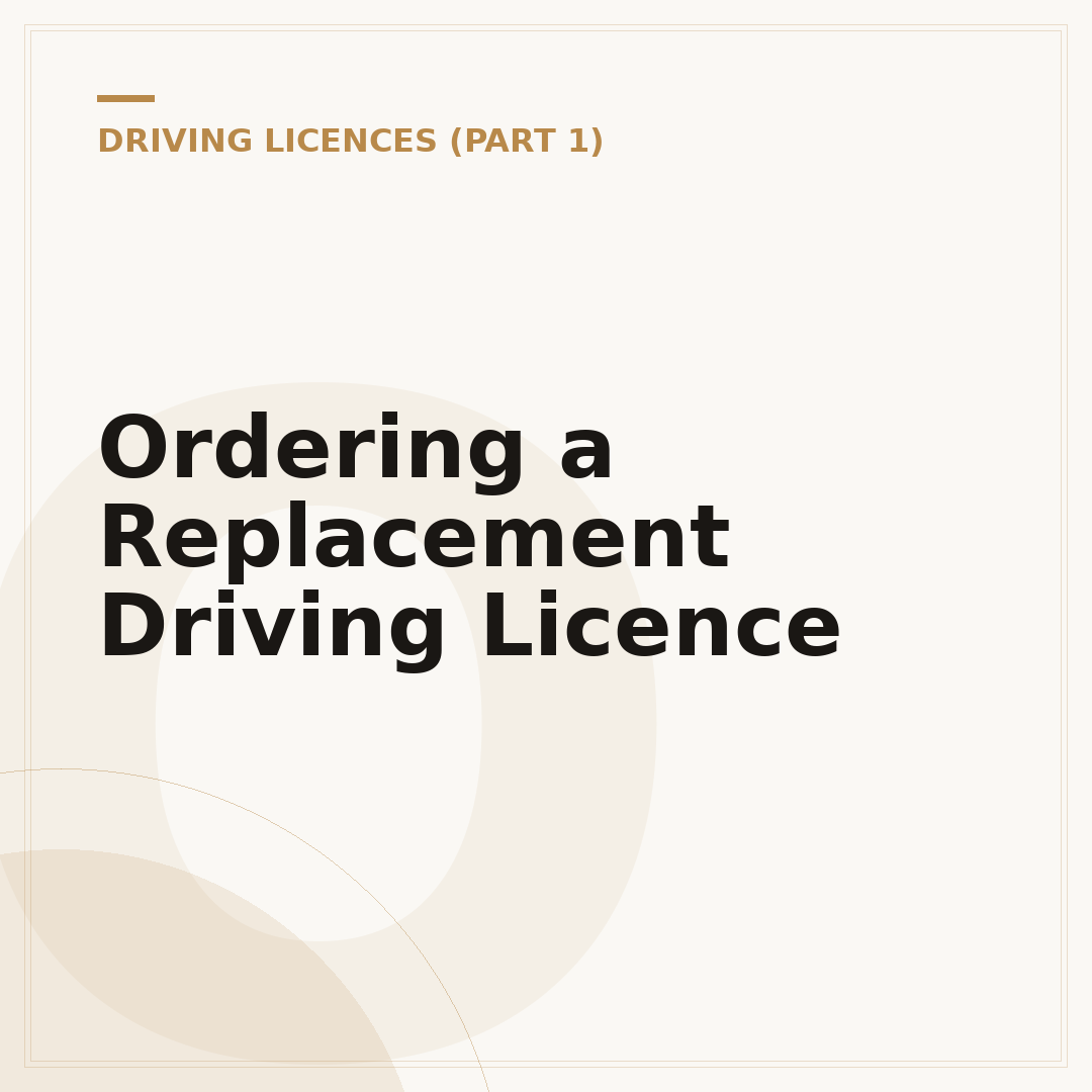 Ordering a Replacement Driving Licence