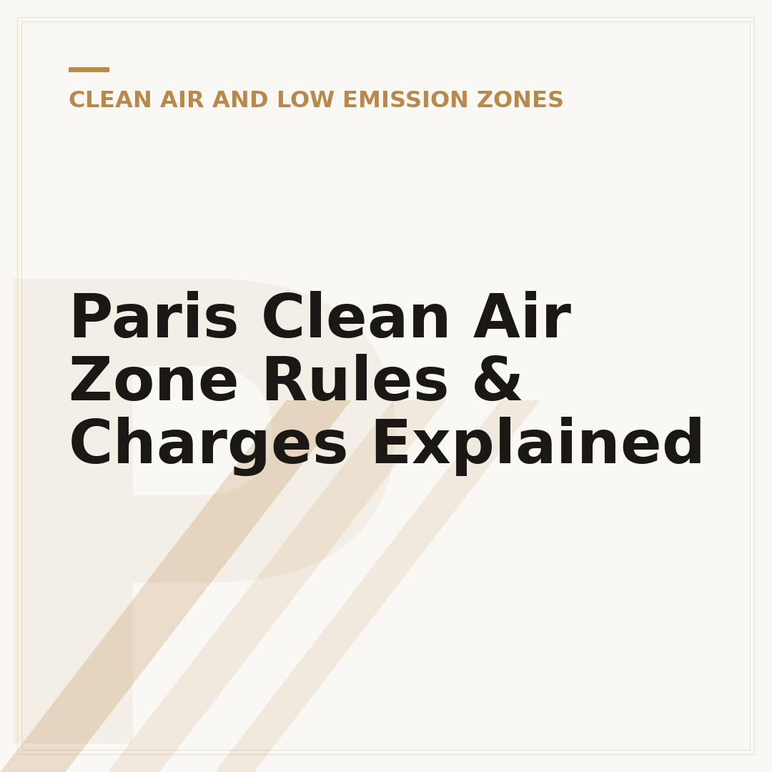 Paris Clean Air Zone Rules & Charges Explained