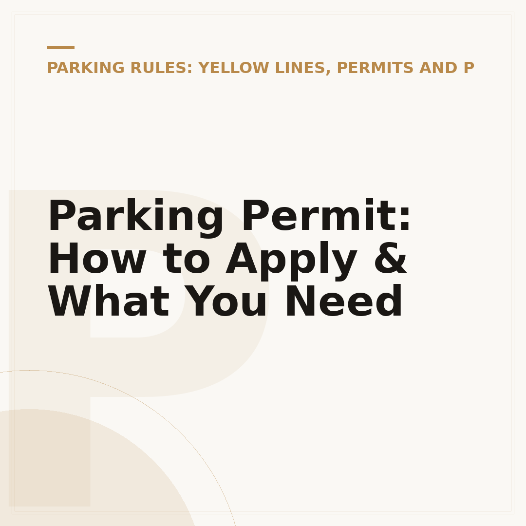 Parking Permit: How to Apply & What You Need