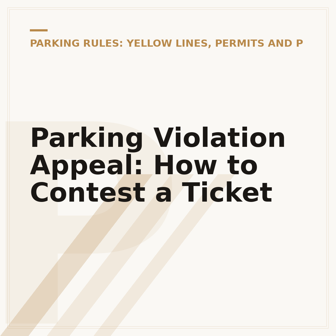 Parking Violation Appeal: How to Contest a Ticket