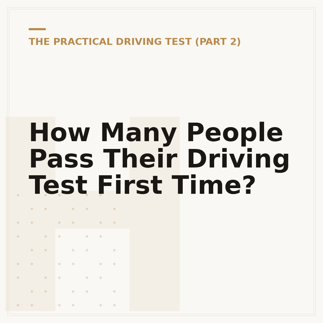 How Many People Pass Their Driving Test First Time?