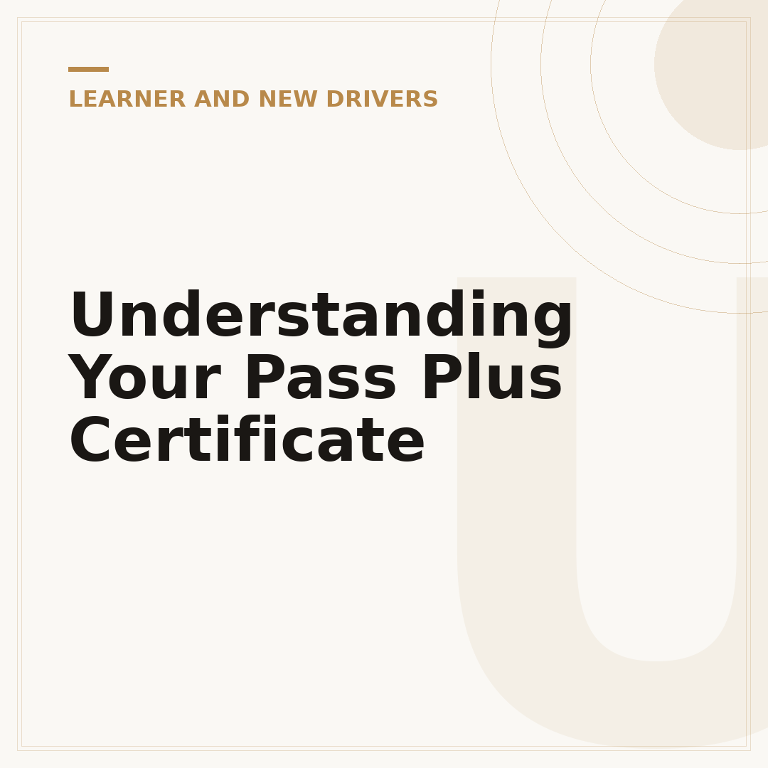 Understanding Your Pass Plus Certificate