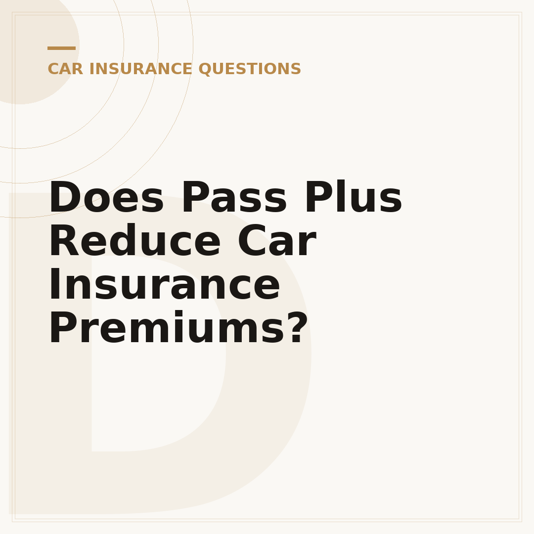 Does Pass Plus Reduce Car Insurance Premiums?