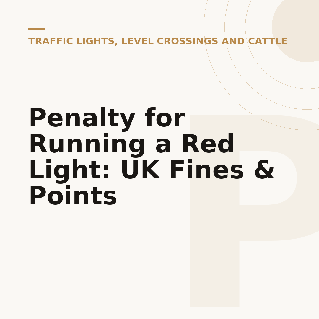 Penalty for Running a Red Light: UK Fines & Points