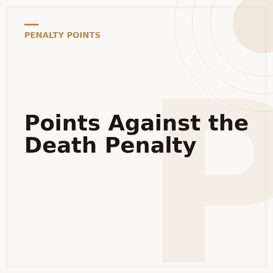 Points Against the Death Penalty