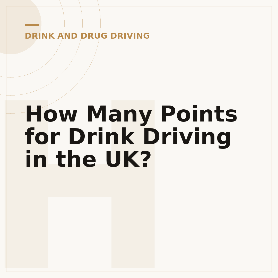 How Many Points for Drink Driving in the UK?
