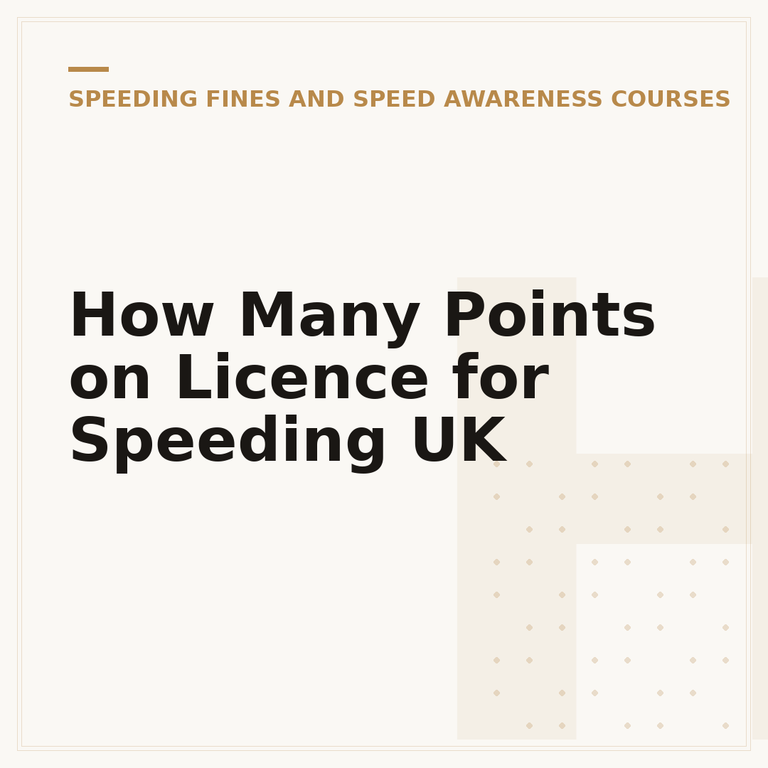 How Many Points on Licence for Speeding UK