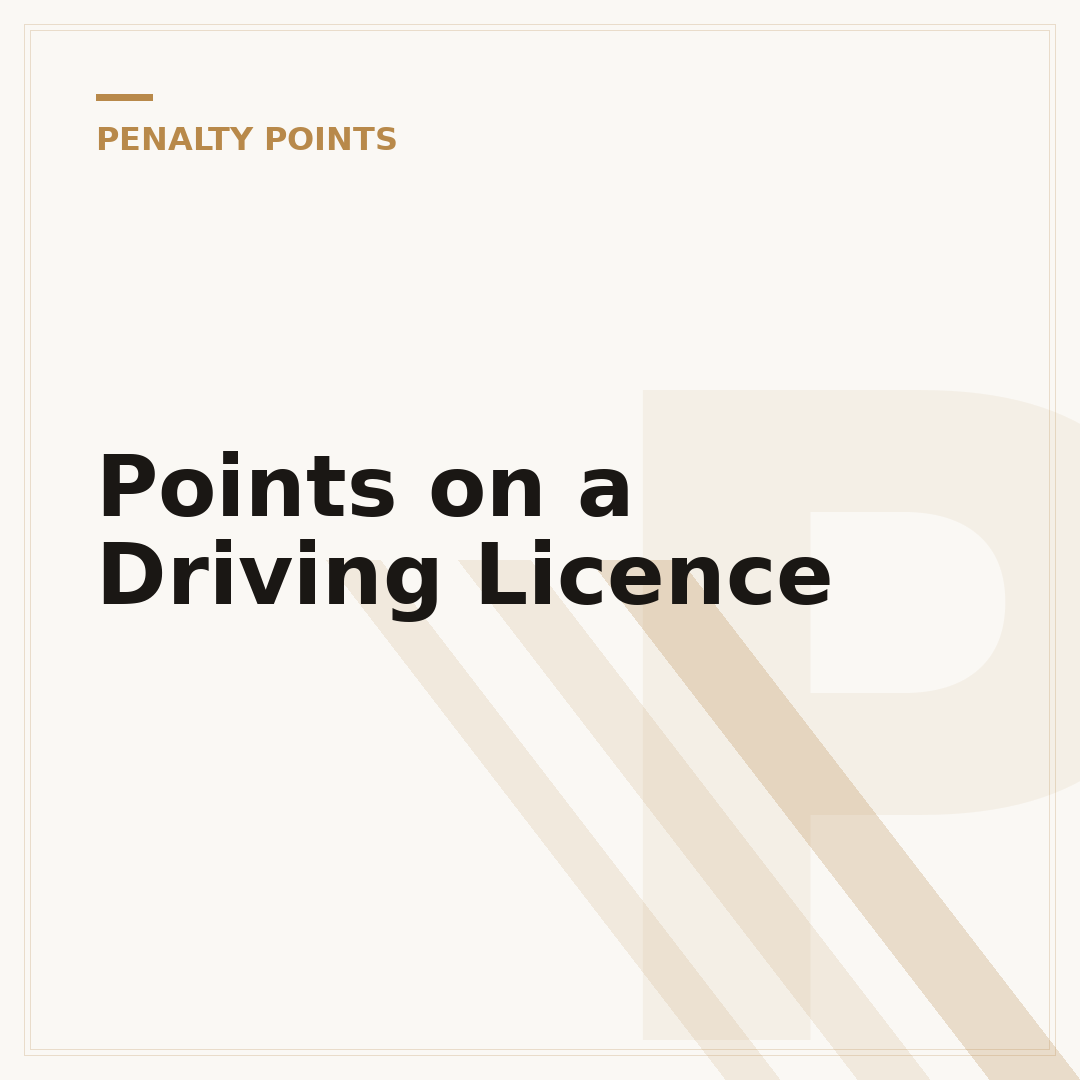 Points on a Driving Licence