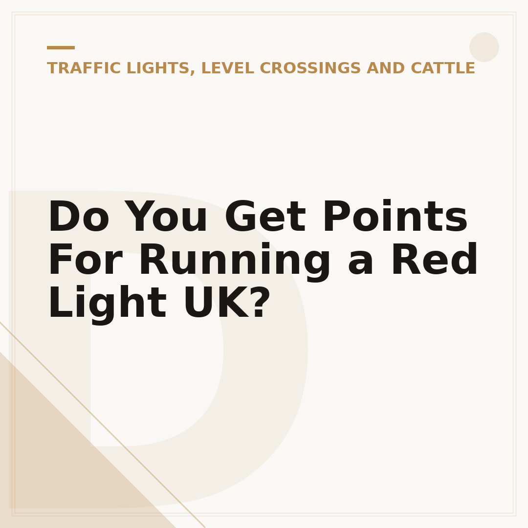 Do You Get Points For Running a Red Light UK?