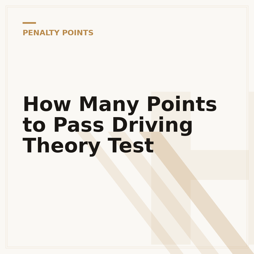 How Many Points to Pass Driving Theory Test