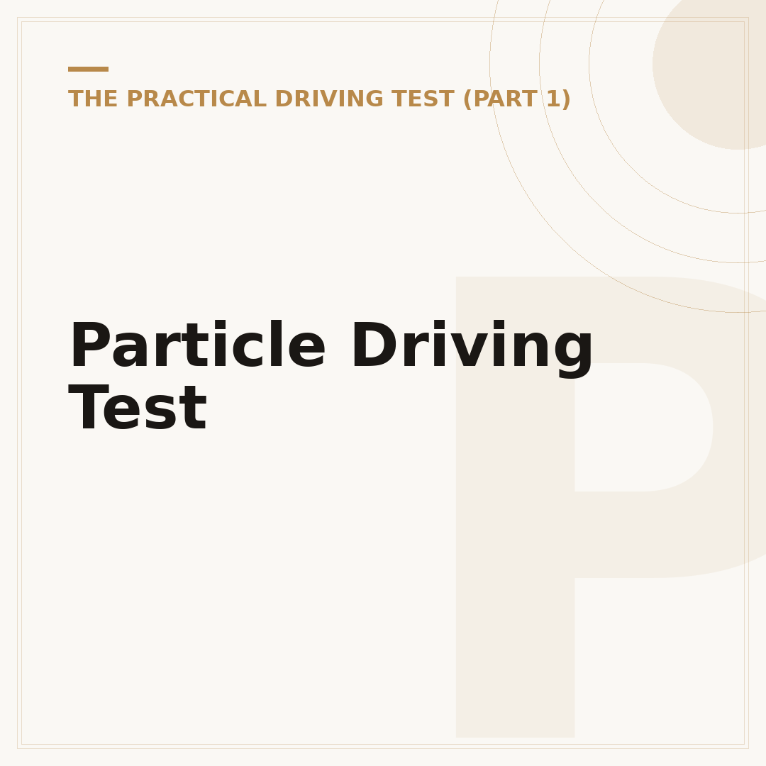 Particle Driving Test