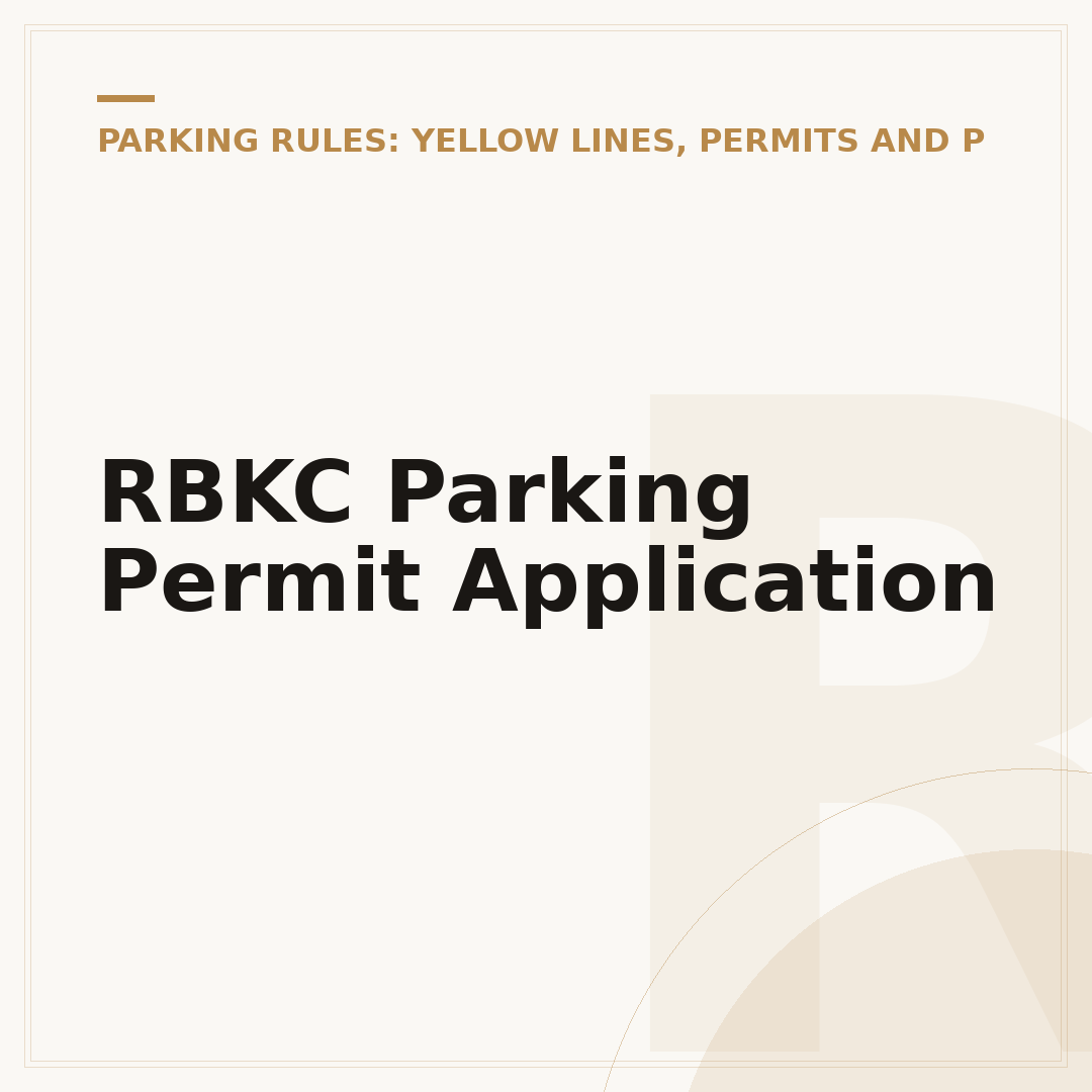 RBKC Parking Permit Application