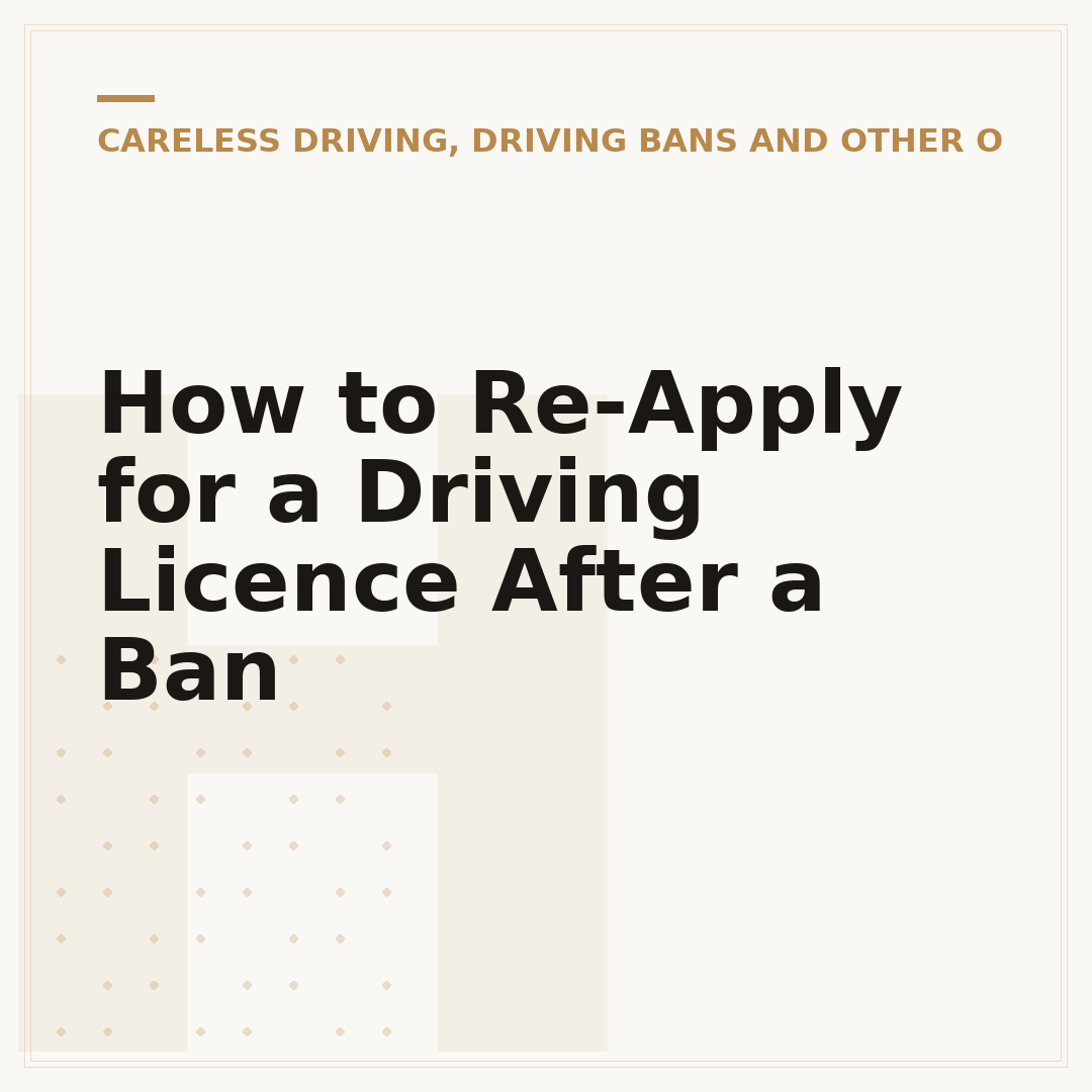 How to Re-Apply for a Driving Licence After a Ban