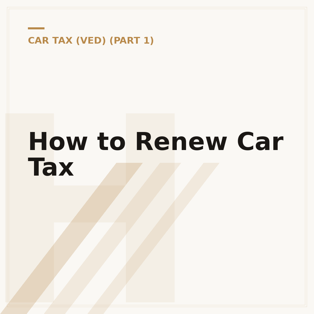 How to Renew Car Tax