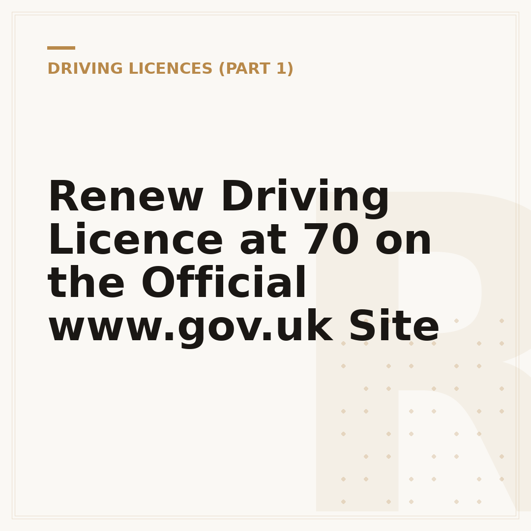 Renew Driving Licence at 70 on the Official www.gov.uk Site
