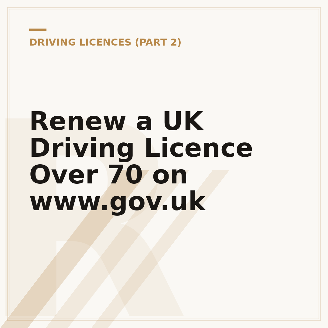 Renew a UK Driving Licence Over 70 on www.gov.uk