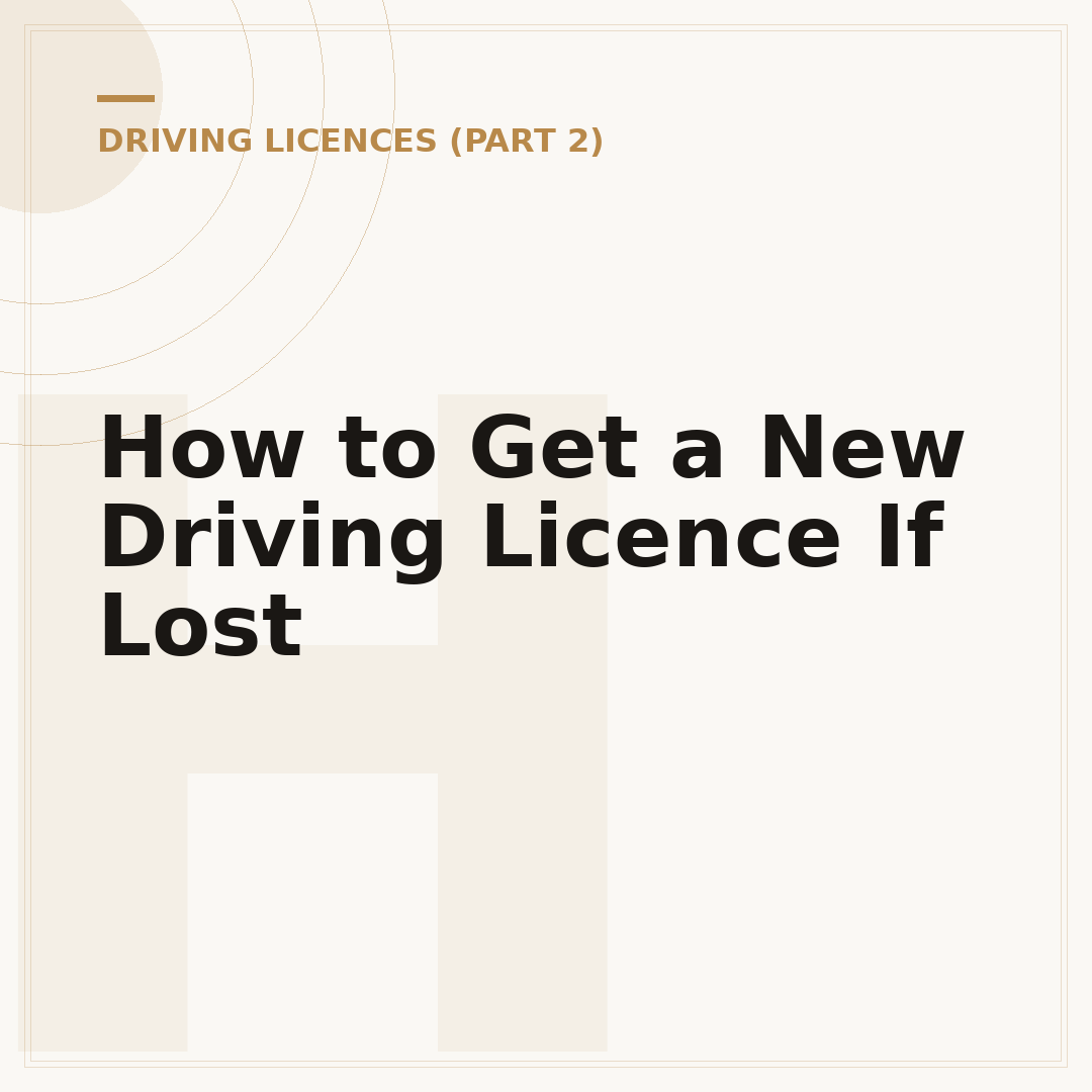 How to Get a New Driving Licence If Lost