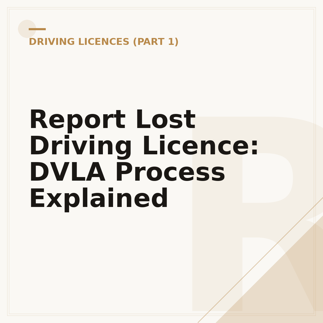 Report Lost Driving Licence: DVLA Process Explained