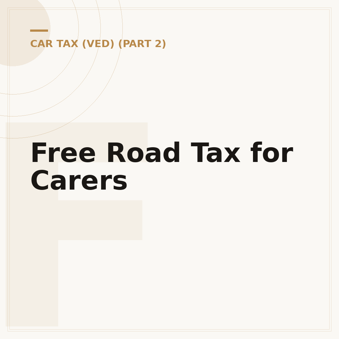 Free Road Tax for Carers