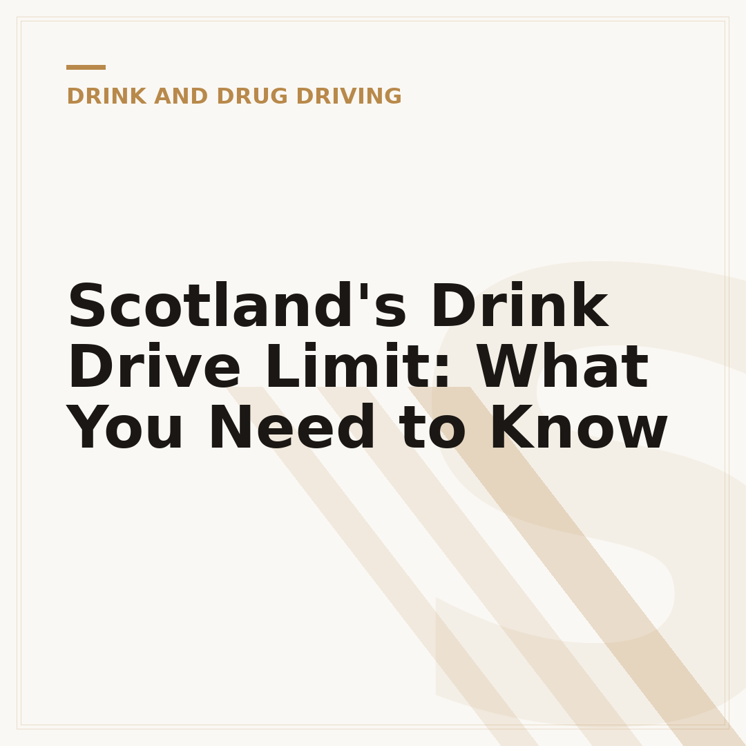 Scotland's Drink Drive Limit: What You Need to Know