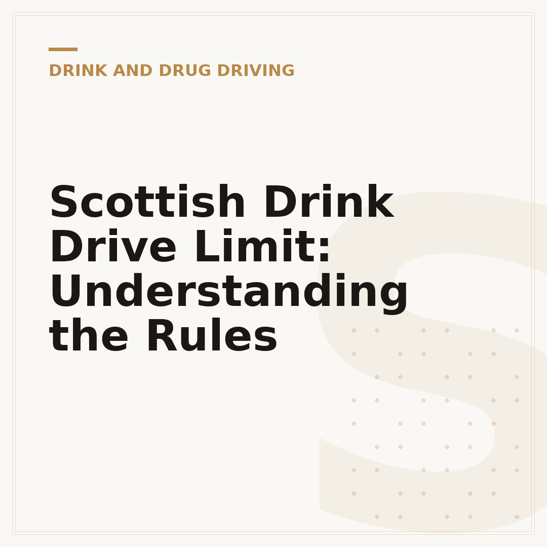 Scottish Drink Drive Limit: Understanding the Rules