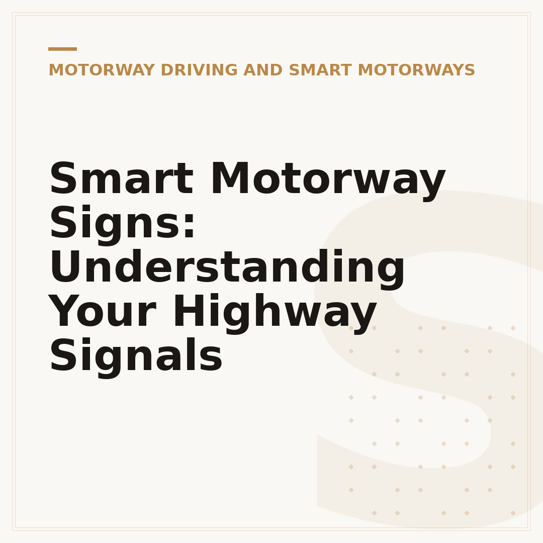 Smart Motorway Signs: Understanding Your Highway Signals
