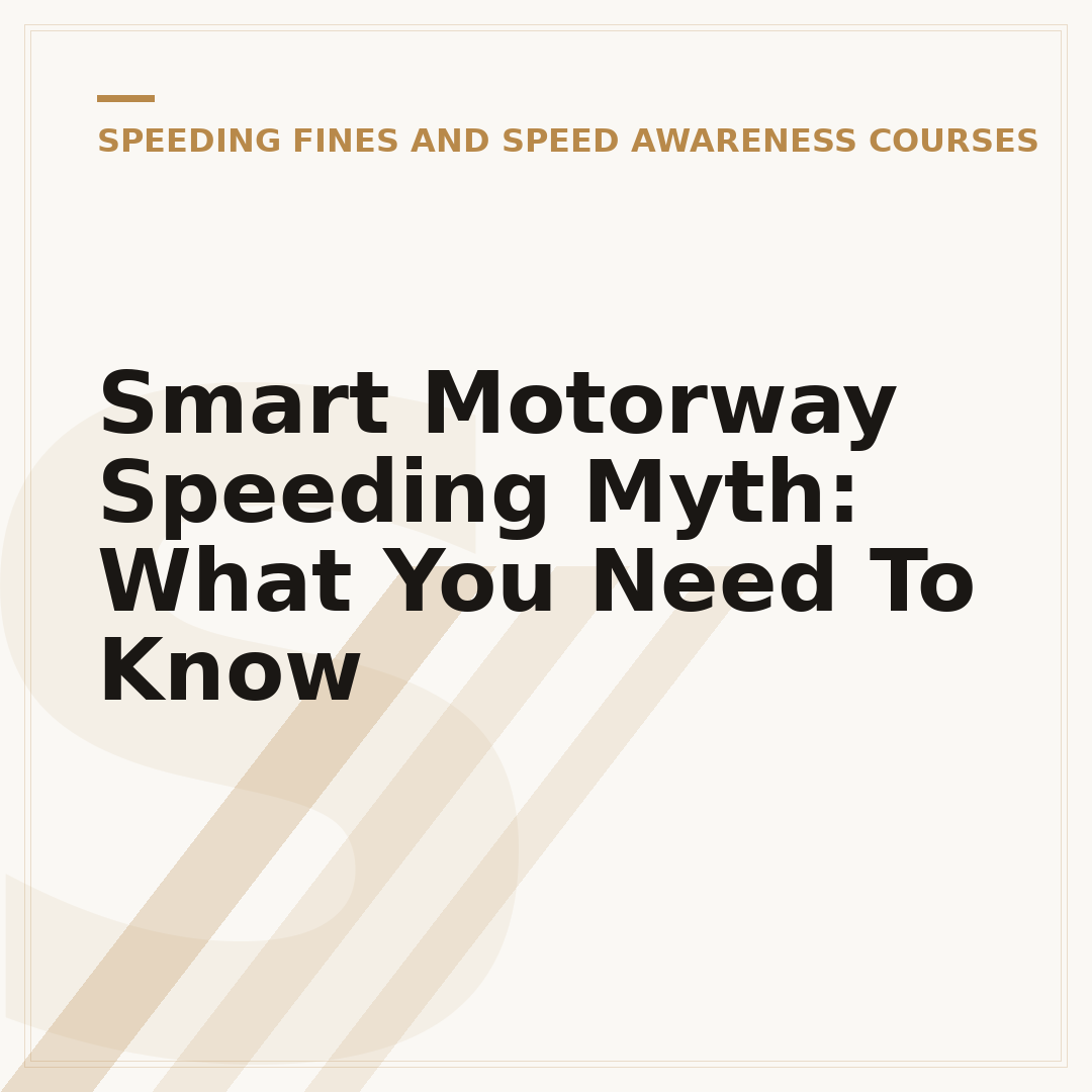 Smart Motorway Speeding Myth: What You Need To Know