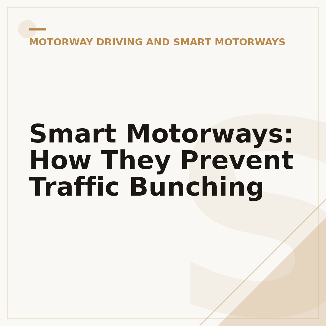 Smart Motorways: How They Prevent Traffic Bunching