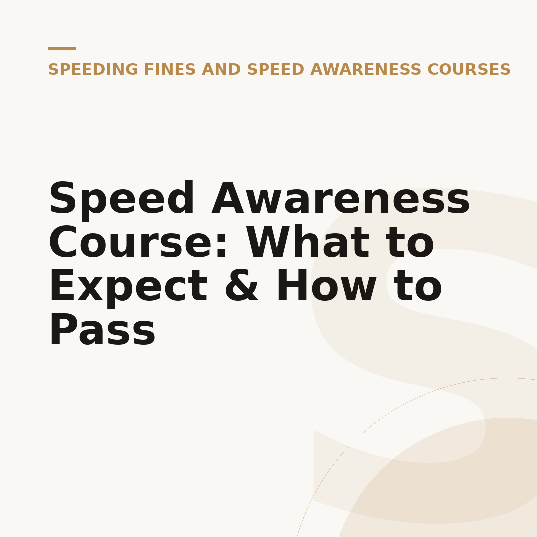 Speed Awareness Course: What to Expect & How to Pass