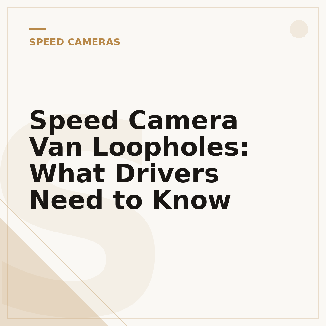 Speed Camera Van Loopholes: What Drivers Need to Know