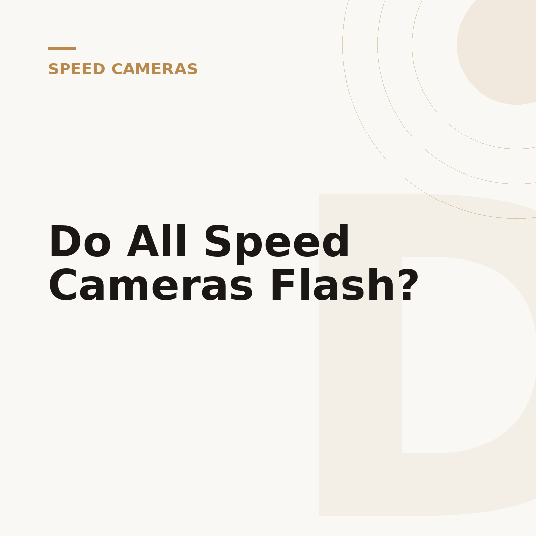 Do All Speed Cameras Flash?