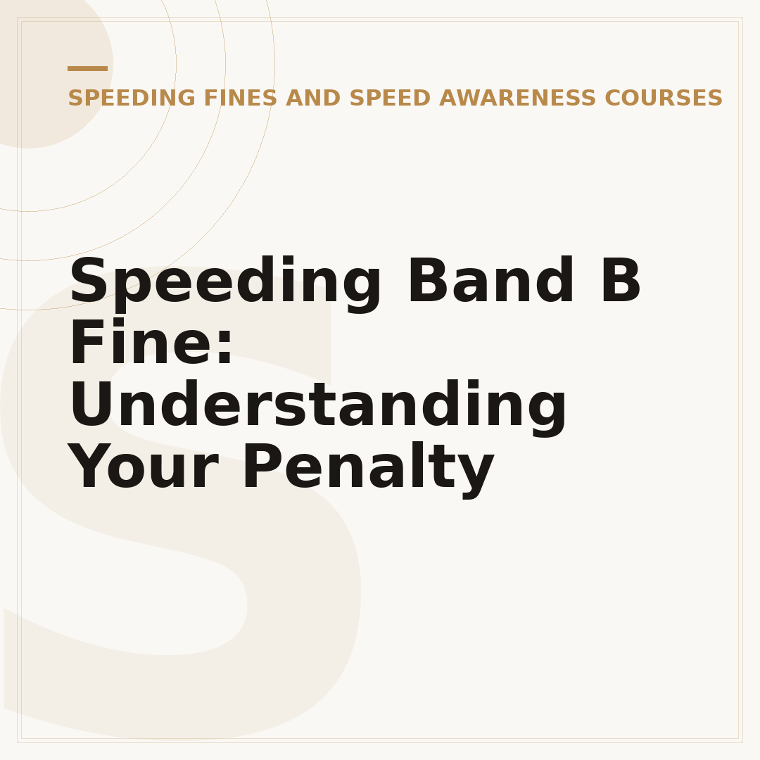 Speeding Band B Fine: Understanding Your Penalty