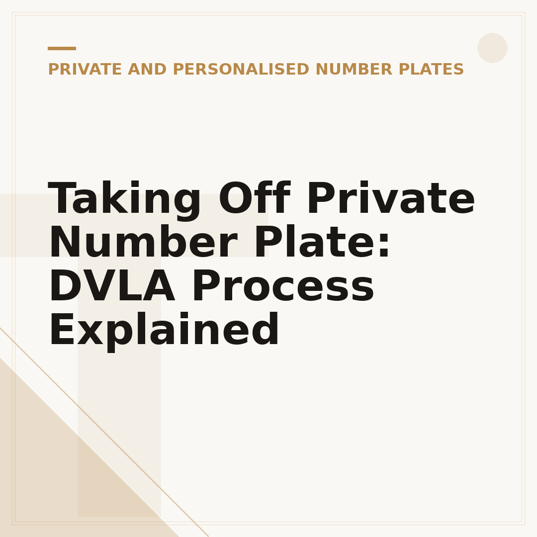 Taking Off Private Number Plate: DVLA Process Explained