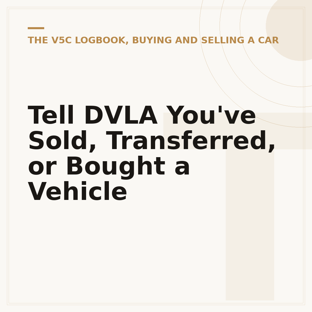 Tell DVLA You've Sold, Transferred, or Bought a Vehicle