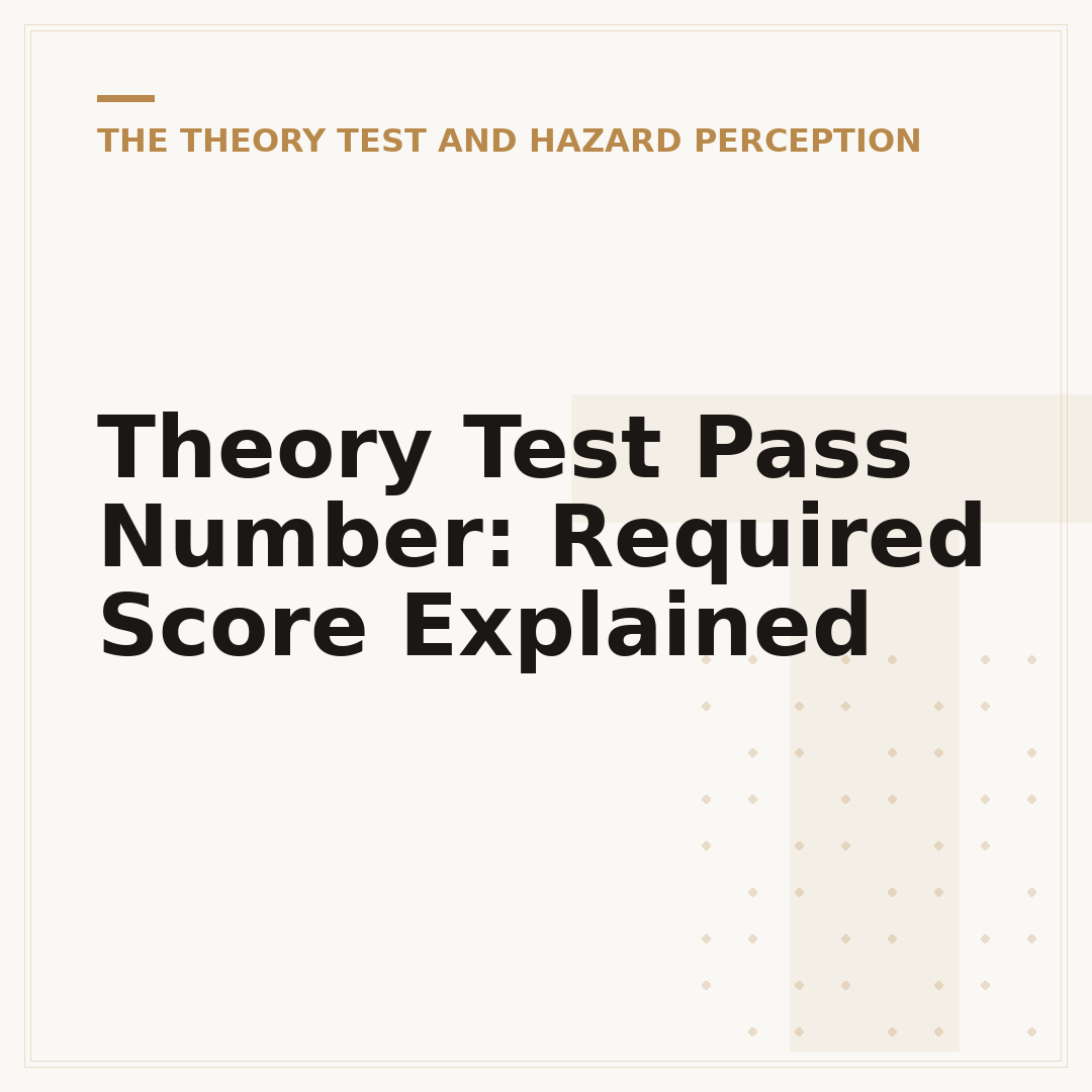Theory Test Pass Number: Required Score Explained