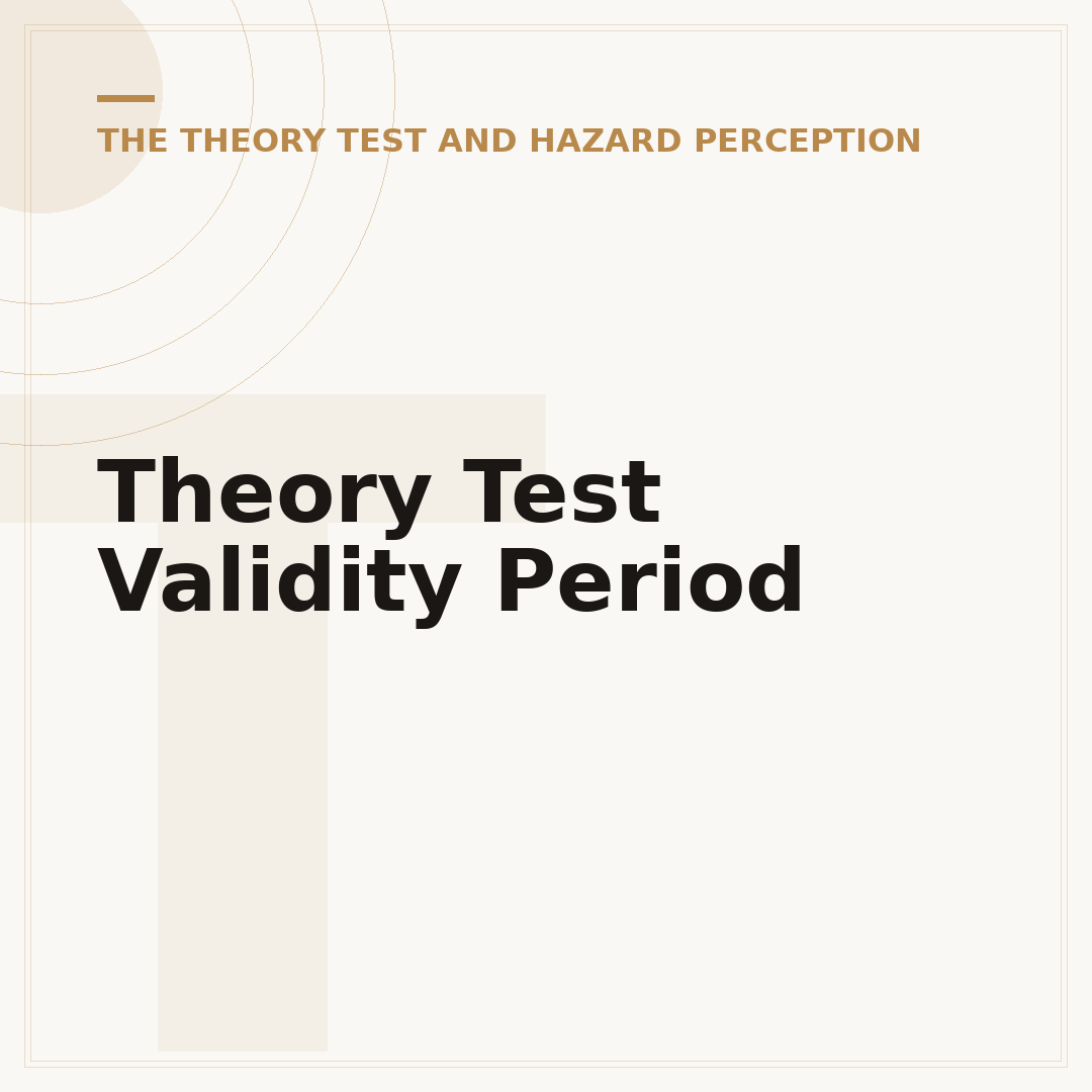 Theory Test Validity Period