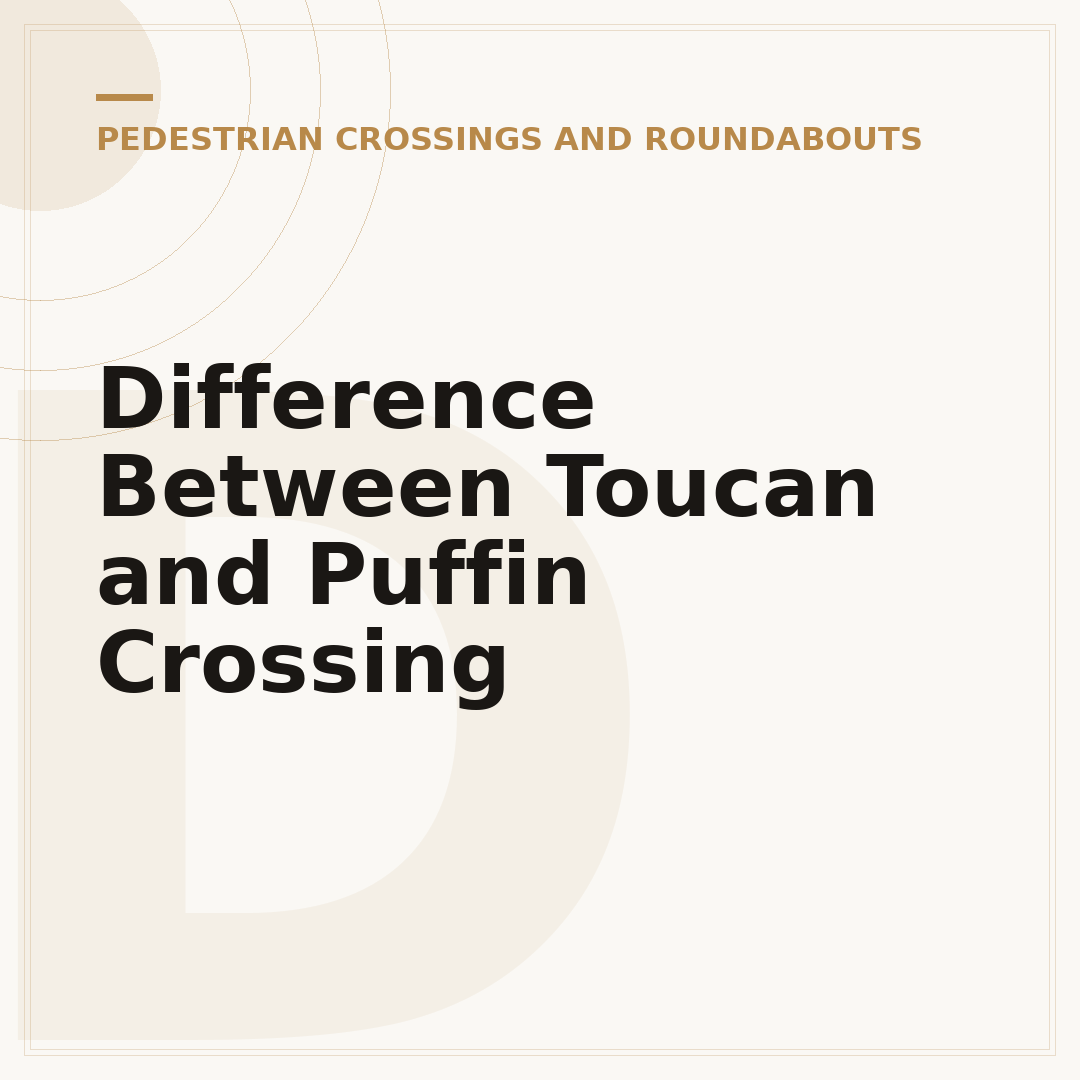 Difference Between Toucan and Puffin Crossing