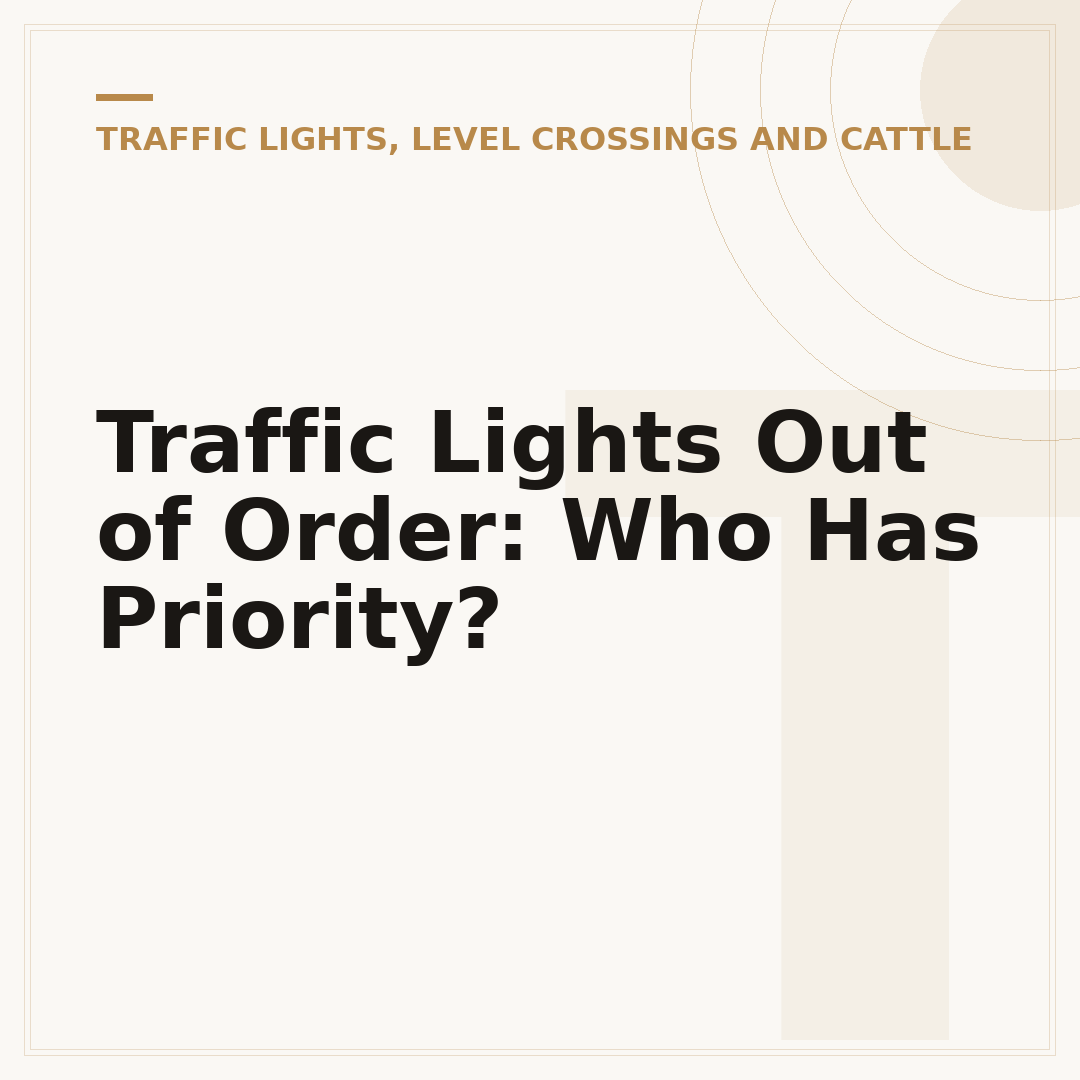 Traffic Lights Out of Order: Who Has Priority?