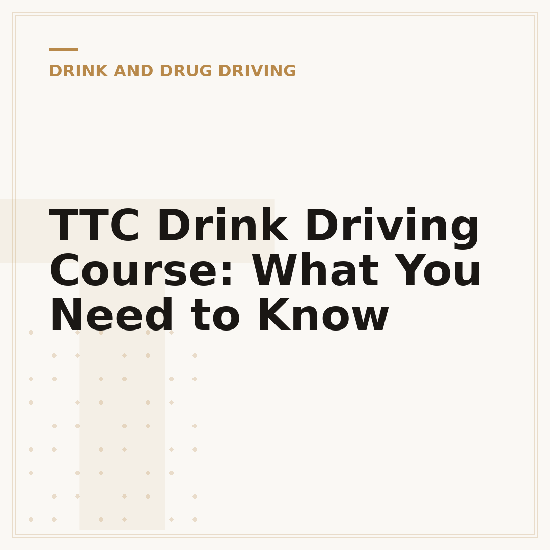 TTC Drink Driving Course: What You Need to Know