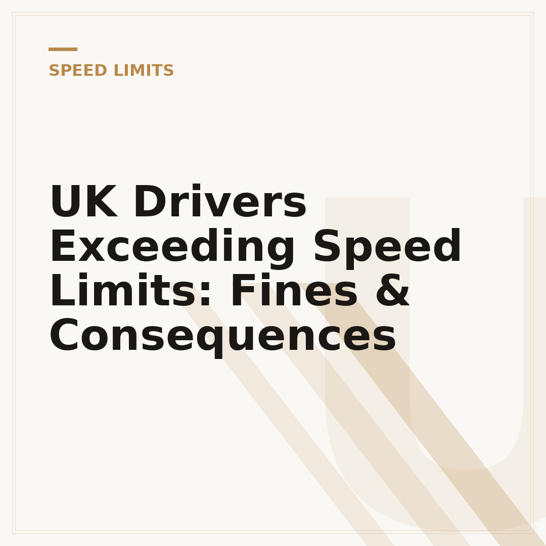 UK Drivers Exceeding Speed Limits: Fines & Consequences