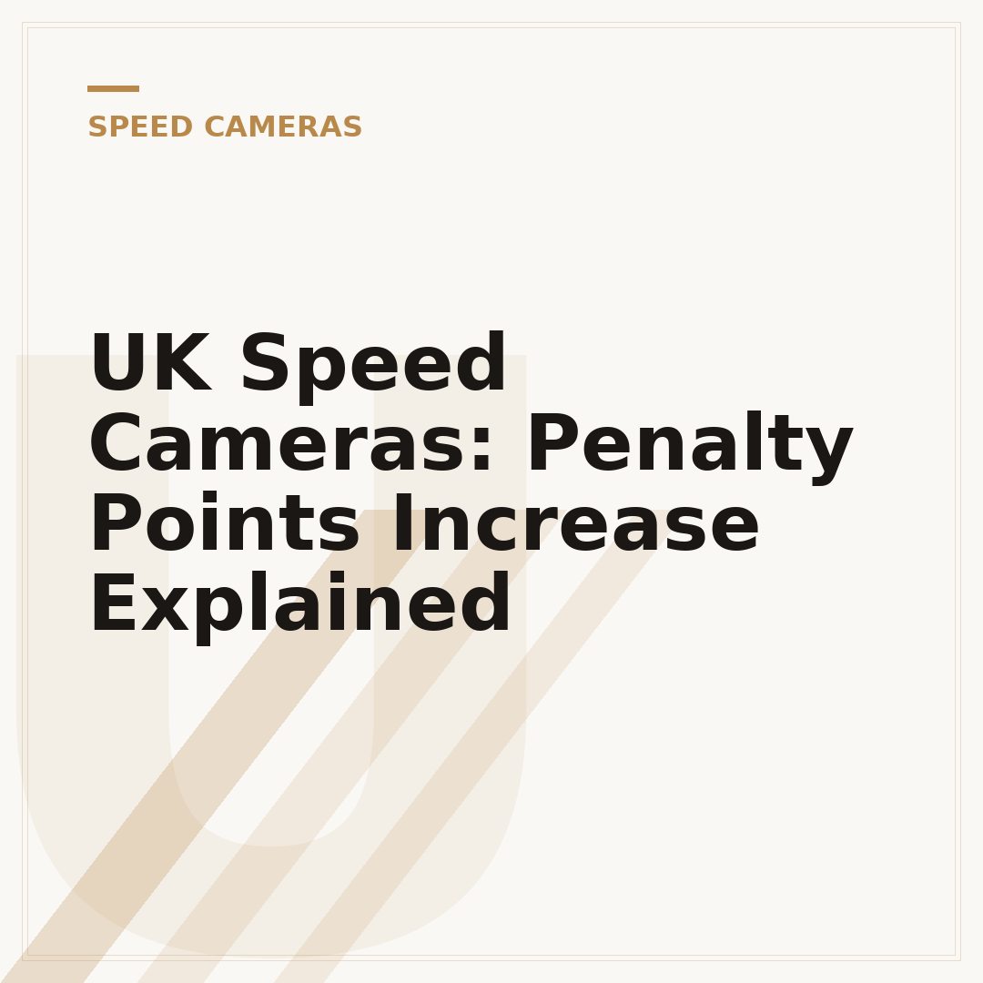 UK Speed Cameras: Penalty Points Increase Explained