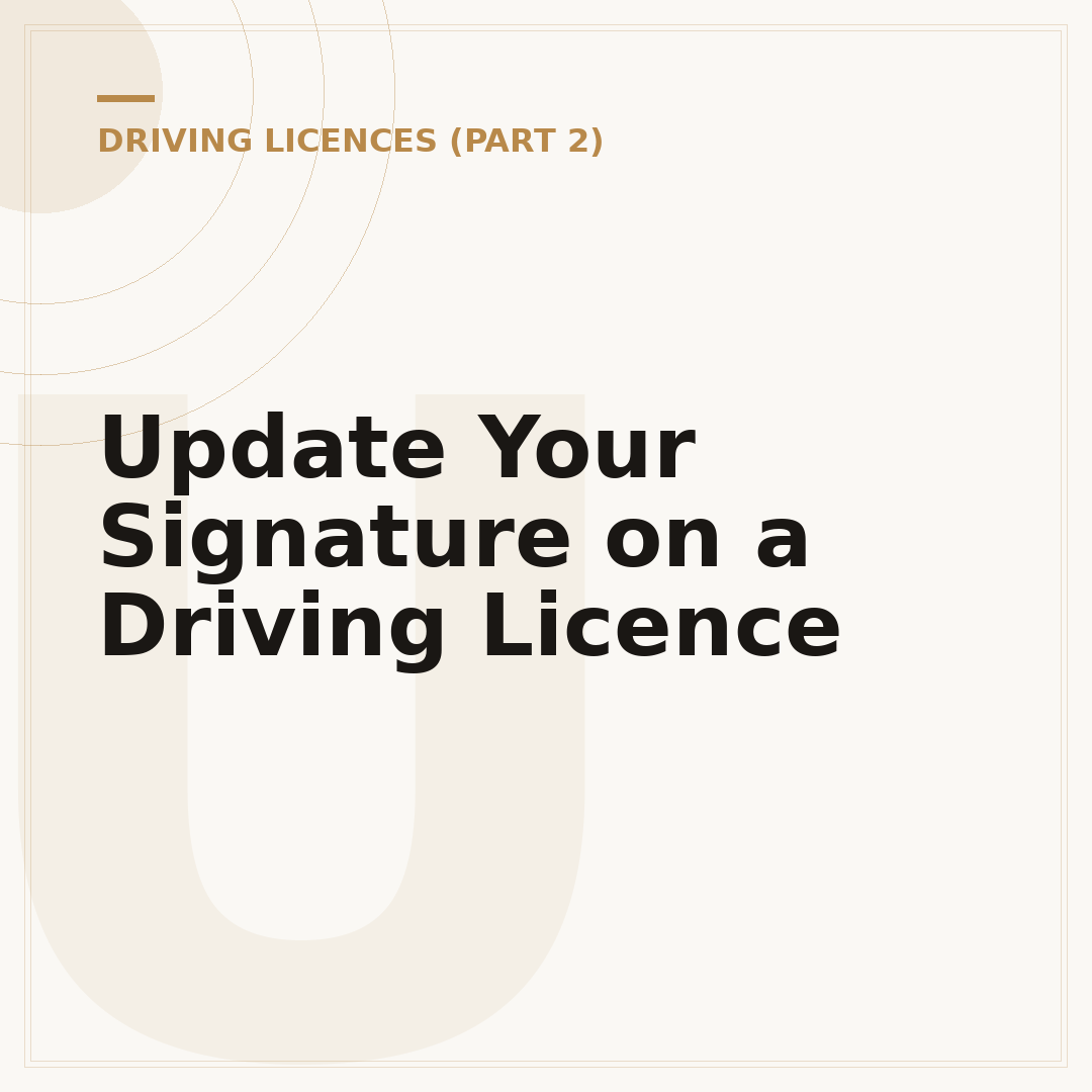 Update Your Signature on a Driving Licence