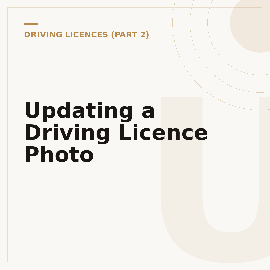 Updating a Driving Licence Photo
