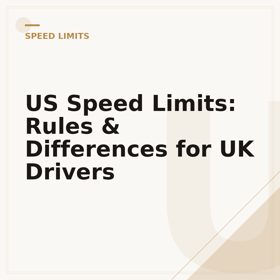 US Speed Limits: Rules & Differences for UK Drivers