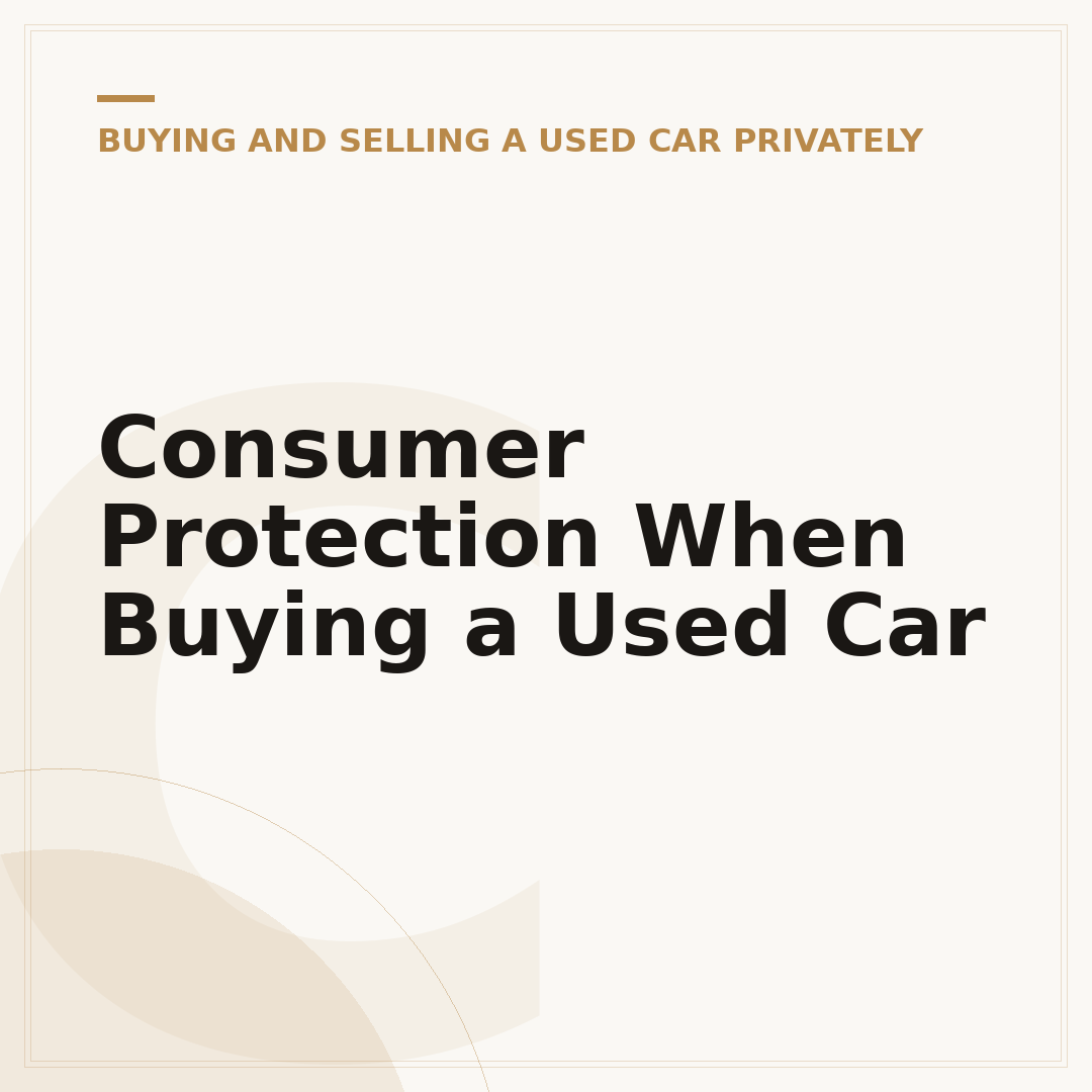 Consumer Protection When Buying a Used Car